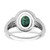 Sterling Silver Rhodium-plated Oxidized Faceted Recon. Turquoise Ring - QR-55A9390C-2529
