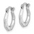 Sterling Silver Rhodium-plated Patterned Hollow Hoop Earrings