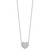 Sterling Silver Rhodium-plated Pave CZ Heart Necklace
