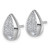 Sterling Silver Rhodium-plated Pave CZ Teardrop Post Earrings