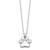 Sterling Silver Rhodium-plated Paw Print Ash Holder 18in Necklace