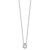 Sterling Silver Rhodium-plated Pear CZ Halo w/1in ext Necklace