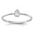 Sterling Silver Rhodium-plated Pear Shaped CZ Ring - QR-A4D9DE71-9902