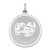 Sterling Silver Rhodium-plated Pekingese Disc Charm