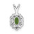 Sterling Silver Rhodium-plated Peridot & Diam. Pendant - QB-107307E6-8330