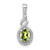 Sterling Silver Rhodium-plated Peridot & Diam. Pendant - QB-42B1D844-8135