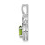 Sterling Silver Rhodium-plated Peridot & Diam. Pendant - QB-42B1D844-8135