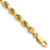 14K 7 inch 4mm Semi Solid Diamond-cut Rope with Lobster Clasp Chain