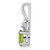 Sterling Silver Rhodium-plated Peridot & Diam. Pendant - QB-7A3975BE-1782