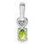 Sterling Silver Rhodium-plated Peridot & Diam. Pendant - QB-7A3975BE-1782
