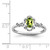 Sterling Silver Rhodium-plated Peridot & Diam. Ring - QB-1806D3DC-2279
