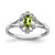 Sterling Silver Rhodium-plated Peridot & Diam. Ring - QB-2A47E831-4547
