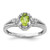 Sterling Silver Rhodium-plated Peridot & Diam. Ring - QB-5DD81E30-8279
