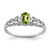 Sterling Silver Rhodium-plated Peridot & Diam. Ring - QB-766FA2AC-6654