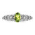 Sterling Silver Rhodium-plated Peridot & Diam. Ring - QB-766FA2AC-6654