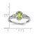 Sterling Silver Rhodium-plated Peridot & Diam. Ring - QB-76F34094-2630
