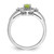 Sterling Silver Rhodium-plated Peridot & Diam. Ring - QB-7C6D45A9-5429