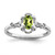 Sterling Silver Rhodium-plated Peridot & Diam. Ring - QB-81375BC2-4545