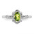 Sterling Silver Rhodium-plated Peridot & Diam. Ring - QB-81375BC2-4545