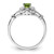 Sterling Silver Rhodium-plated Peridot & Diam. Ring - QB-8A0840D7-4197