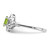 Sterling Silver Rhodium-plated Peridot & Diam. Ring - QB-E04D9236-6166