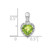 Sterling Silver Rhodium-plated Peridot and Diamond Pendant - PM-A47CFAAE-3255