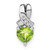 Sterling Silver Rhodium-plated Peridot and Diamond Pendant - PM-DB7DE45E-9247