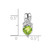 Sterling Silver Rhodium-plated Peridot and Diamond Pendant - PM-DB7DE45E-9247