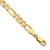 14K 7 inch 5.25mm Flat Figaro with Lobster Clasp Bracelet