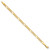 14K 7 inch 5.25mm Flat Figaro with Lobster Clasp Bracelet