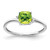 Sterling Silver Rhodium-plated Peridot and Diamond Ring - RM-04332F35-8370