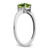 Sterling Silver Rhodium-plated Peridot and Diamond Ring - RM-04332F35-8370