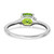 Sterling Silver Rhodium-plated Peridot and Diamond Ring - RM-04332F35-8370