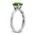 Sterling Silver Rhodium-plated Peridot and Diamond Ring - RM-39A58328-7978