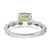 Sterling Silver Rhodium-plated Peridot and Diamond Ring - RM-39A58328-7978