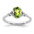 Sterling Silver Rhodium-plated Peridot and Diamond Ring - RM-AA008E26-5339