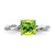 Sterling Silver Rhodium-plated Peridot and Diamond Ring - RM-AB4FFABE-1541