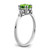 Sterling Silver Rhodium-plated Peridot and Diamond Ring - RM-E519908C-8667