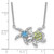 Sterling Silver Rhodium-plated Peridot and Light Swiss Blue Topaz Turtle Starfish 18.75 inch Necklace