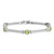 Sterling Silver Rhodium-plated Peridot Bracelet - QX-D8618F6E-2580