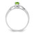 Sterling Silver Rhodium-plated Peridot Ring - QB-1137863C-4279