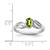 Sterling Silver Rhodium-plated Peridot Ring - QB-23BB8116-2995