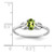 Sterling Silver Rhodium-plated Peridot Ring - QB-5425087E-8037