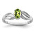 Sterling Silver Rhodium-plated Peridot Ring - QB-566BD41F-4123