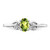 Sterling Silver Rhodium-plated Peridot Ring - QB-5B5B4615-1374