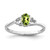 Sterling Silver Rhodium-plated Peridot Ring - QB-F9E45817-2085