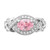 Sterling Silver Rhodium-plated Pink & White CZ Braided Ring - QR-61699A62-9748