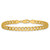 14K 7 inch 5.75mm Flat Beveled Curb with Lobster Clasp Bracelet
