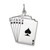 Sterling Silver Rhodium-plated Playing cards Polished Charm