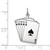 Sterling Silver Rhodium-plated Playing cards Polished Charm